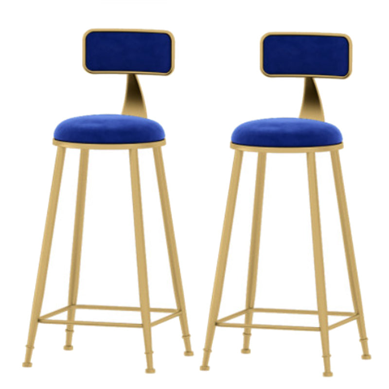 Glam Style Bar Set 1/2/3/5 Pieces Faux Marble Rectangle Counter Set Blue 30"H Stools (Set of 2) Clearhalo 'Bar Furniture' 'furn' 'furn_home_bar_bar_sets' 'Furniture' 'Home Bars & Bar Sets' 'home_bar_bar_sets' 'Kitchen & Dining Furniture' 6566094
