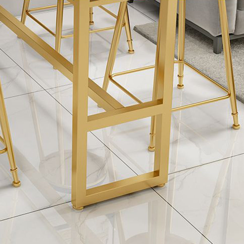 Glam Style Bar Set 1/2/3/5 Pieces Faux Marble Rectangle Counter Set Clearhalo 'Bar Furniture' 'furn' 'furn_home_bar_bar_sets' 'Furniture' 'Home Bars & Bar Sets' 'home_bar_bar_sets' 'Kitchen & Dining Furniture' 6566098