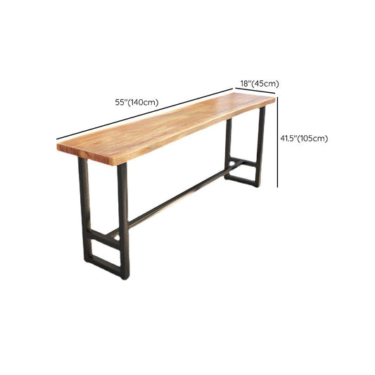 Set di bar in stile industriale 1/2/9 pezzi con banco rettangolo in legno massiccio