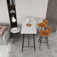 Juego de mesa de bar moderno, juego de barra rectangular de piedra de 1/2/3 piezas con taburetes tapizados
