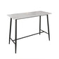 Juego de mesa de bar moderno, juego de barra rectangular de piedra de 1/2/3 piezas con taburetes tapizados