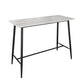Juego de mesa de bar moderno, juego de barra rectangular de piedra de 1/2/3 piezas con taburetes tapizados