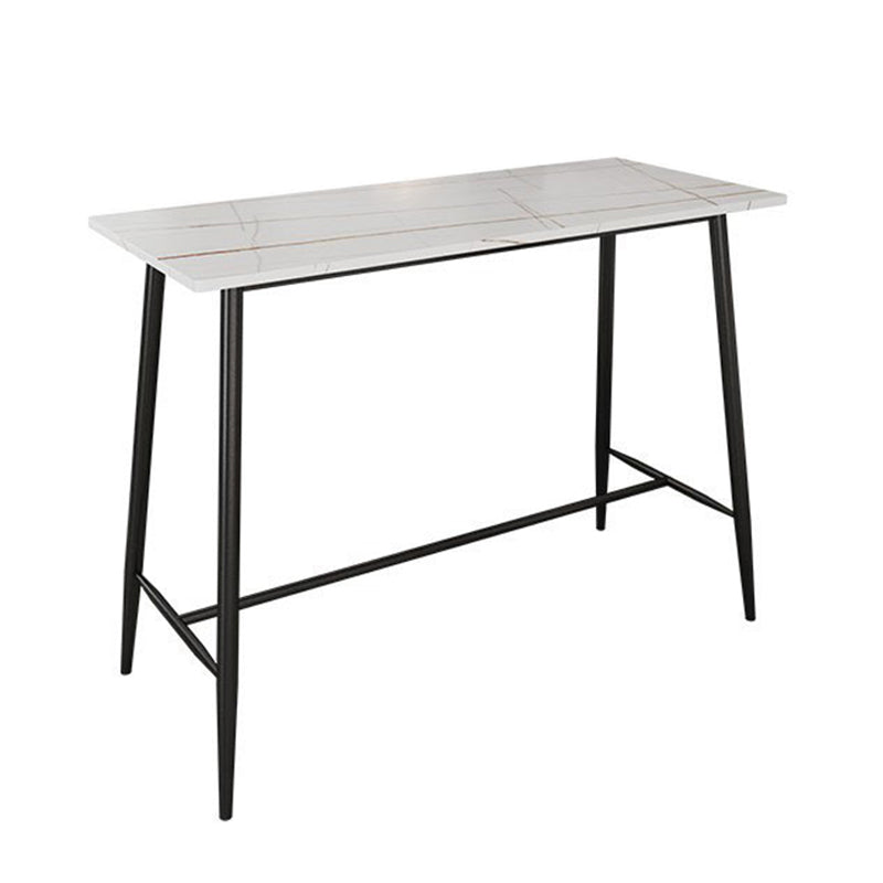 Juego de mesa de bar moderno, juego de barra rectangular de piedra de 1/2/3 piezas con taburetes tapizados