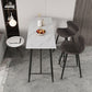 Juego de mesa de bar moderno, juego de barra rectangular de piedra de 1/2/3 piezas con taburetes tapizados