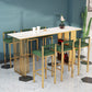 Juego de mesa y taburete rectangular, juego de comedor de pub moderno de 1/7 piezas