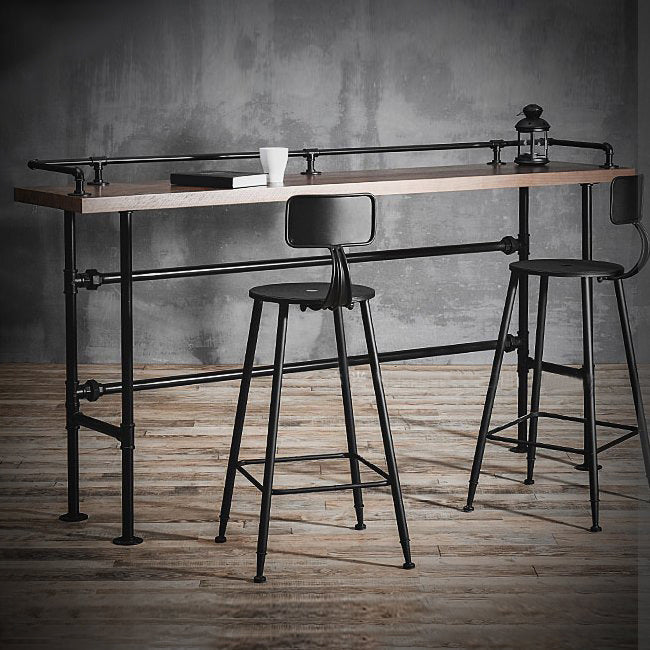 Industrial Style Bar Set 1/3 Pieces Solid Wood Rectangle Pub Dining Set for Indoor Clearhalo 'Bar Furniture' 'furn' 'furn_home_bar_bar_sets' 'Furniture' 'Home Bars & Bar Sets' 'home_bar_bar_sets' 'Kitchen & Dining Furniture' 6566224