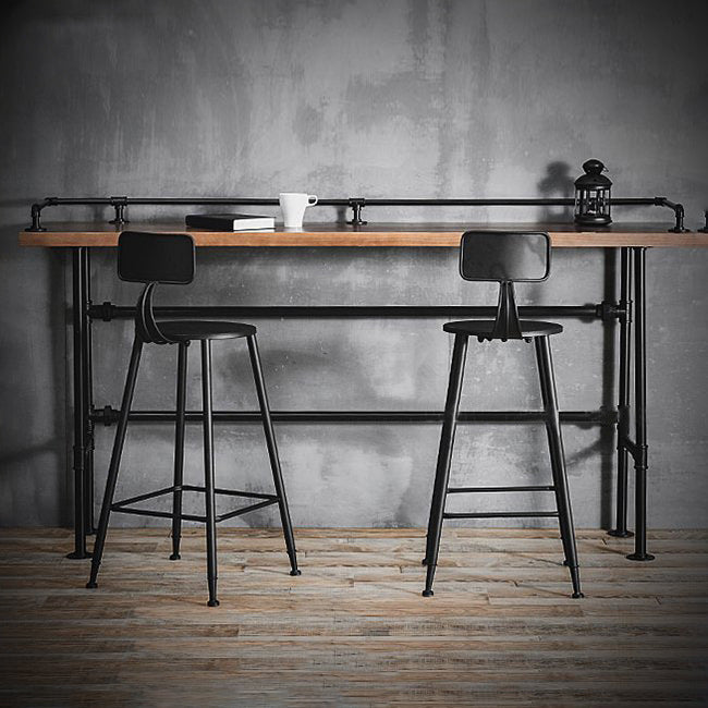 Industrial Style Bar Set 1/3 Pieces Solid Wood Rectangle Pub Dining Set for Indoor 3 Pieces: Table, 2 Stools Clearhalo 'Bar Furniture' 'furn' 'furn_home_bar_bar_sets' 'Furniture' 'Home Bars & Bar Sets' 'home_bar_bar_sets' 'Kitchen & Dining Furniture' 6566225