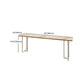 Ensemble de Table de bar moderne, 1/5/6 pièces, Table de bar rectangulaire en bois avec tabourets sans dossier