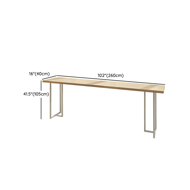 Ensemble de Table de bar moderne, 1/5/6 pièces, Table de bar rectangulaire en bois avec tabourets sans dossier
