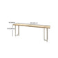 Ensemble de Table de bar moderne, 1/5/6 pièces, Table de bar rectangulaire en bois avec tabourets sans dossier