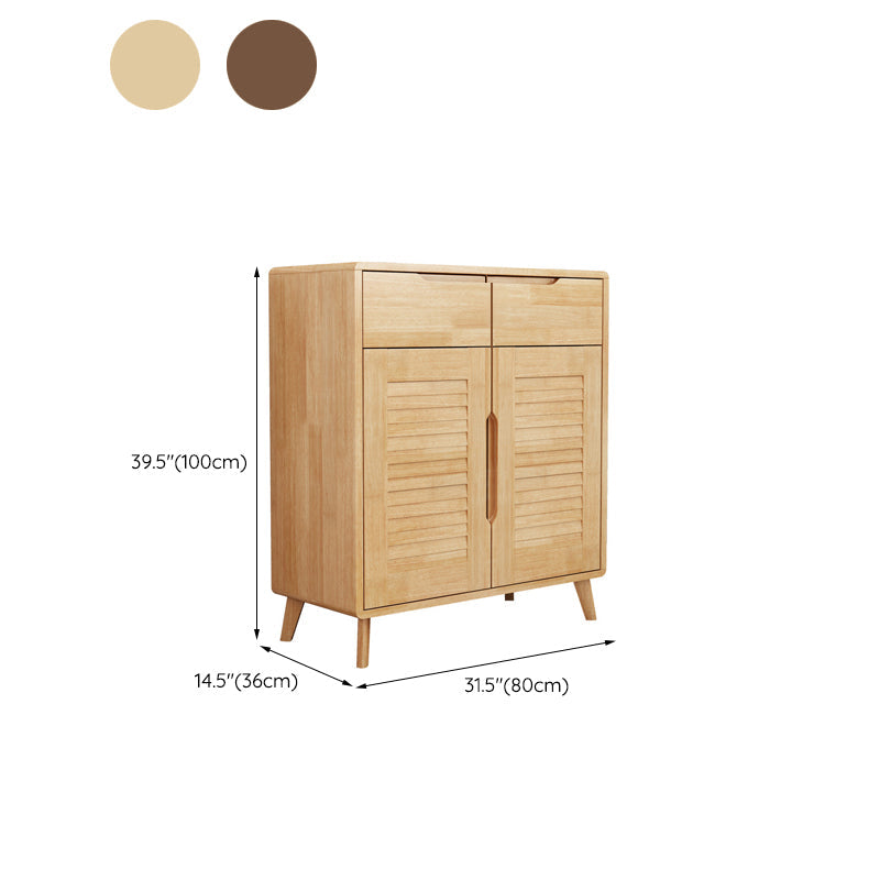 Brown/Natural Door Cabinet 39.37"H Modern Accent Cabinet with Drawers Clearhalo 'Cabinets & Chests' 'cabinets_chests' 'furn' 'furn_cabinets_chests' 'Furniture' 'Living Room Furniture' 6567103