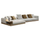 Farmhouse Sectional Sofa with Square Arms in Beige Linen Blend 169"L x 65"W x 27"H Clearhalo 'furn' 'furn_sectionals' 'Furniture' 'Living Room Furniture' 'Sectionals' 6567123