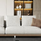 Farmhouse Sectional Sofa with Square Arms in Beige Linen Blend Clearhalo 'furn' 'furn_sectionals' 'Furniture' 'Living Room Furniture' 'Sectionals' 6567124