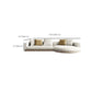 Farmhouse Sectional Sofa with Square Arms in Beige Linen Blend Clearhalo 'furn' 'furn_sectionals' 'Furniture' 'Living Room Furniture' 'Sectionals' 6567132