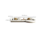 Farmhouse Sectional Sofa with Square Arms in Beige Linen Blend Clearhalo 'furn' 'furn_sectionals' 'Furniture' 'Living Room Furniture' 'Sectionals' 6567133