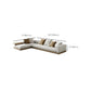 Farmhouse Sectional Sofa with Square Arms in Beige Linen Blend Clearhalo 'furn' 'furn_sectionals' 'Furniture' 'Living Room Furniture' 'Sectionals' 6567135