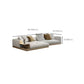 Farmhouse Sectional Sofa with Square Arms in Beige Linen Blend Clearhalo 'furn' 'furn_sectionals' 'Furniture' 'Living Room Furniture' 'Sectionals' 6567136
