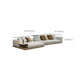 Farmhouse Sectional Sofa with Square Arms in Beige Linen Blend Clearhalo 'furn' 'furn_sectionals' 'Furniture' 'Living Room Furniture' 'Sectionals' 6567137