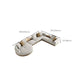 Farmhouse Sectional Sofa with Square Arms in Beige Linen Blend Clearhalo 'furn' 'furn_sectionals' 'Furniture' 'Living Room Furniture' 'Sectionals' 6567140