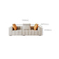 Contemporary White Sectional Sofa with Square Arms and Channel Back Clearhalo 'furn' 'furn_sectionals' 'Furniture' 'Living Room Furniture' 'Sectionals' 6567156