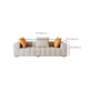 Contemporary White Sectional Sofa with Square Arms and Channel Back Clearhalo 'furn' 'furn_sectionals' 'Furniture' 'Living Room Furniture' 'Sectionals' 6567158