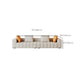 Contemporary White Sectional Sofa with Square Arms and Channel Back Clearhalo 'furn' 'furn_sectionals' 'Furniture' 'Living Room Furniture' 'Sectionals' 6567160