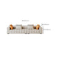 Contemporary White Sectional Sofa with Square Arms and Channel Back Clearhalo 'furn' 'furn_sectionals' 'Furniture' 'Living Room Furniture' 'Sectionals' 6567161