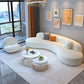 Scandinavian Beige Sectional Sofa with Tight Back Armless Sofa Clearhalo 'furn' 'furn_sectionals' 'Furniture' 'Living Room Furniture' 'Sectionals' 6567194