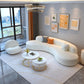 Scandinavian Beige Sectional Sofa with Tight Back Armless Sofa Clearhalo 'furn' 'furn_sectionals' 'Furniture' 'Living Room Furniture' 'Sectionals' 6567199