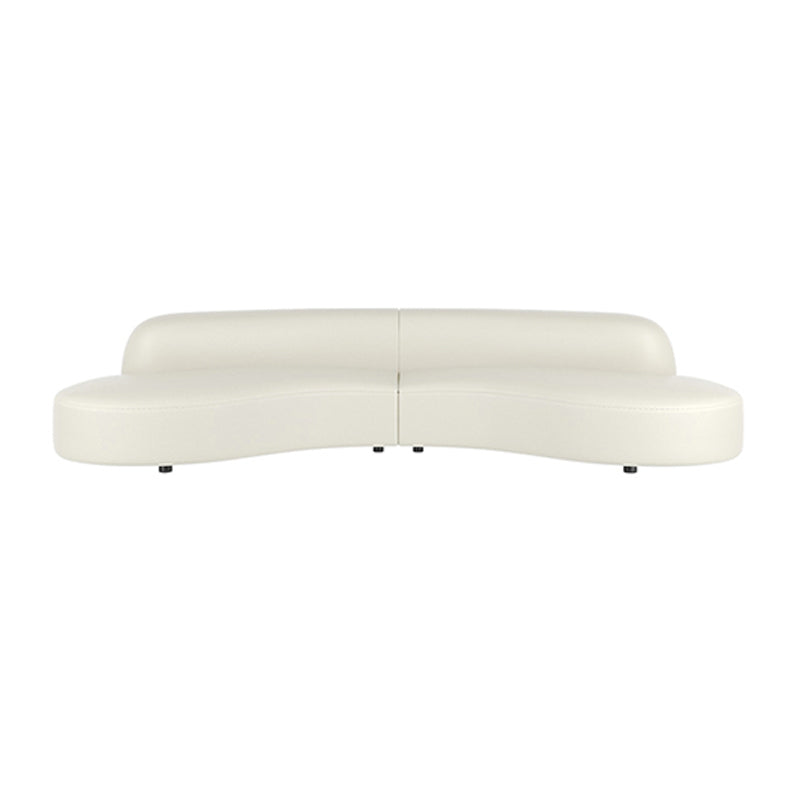Scandinavian Beige Sectional Sofa with Tight Back Armless Sofa Clearhalo 'furn' 'furn_sectionals' 'Furniture' 'Living Room Furniture' 'Sectionals' 6567200