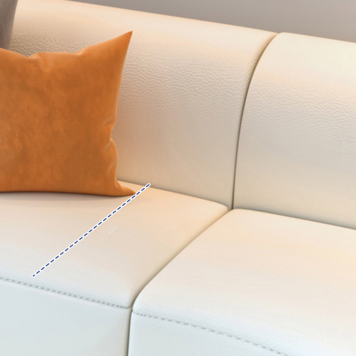 Scandinavian Beige Sectional Sofa with Tight Back Armless Sofa Clearhalo 'furn' 'furn_sectionals' 'Furniture' 'Living Room Furniture' 'Sectionals' 6567202