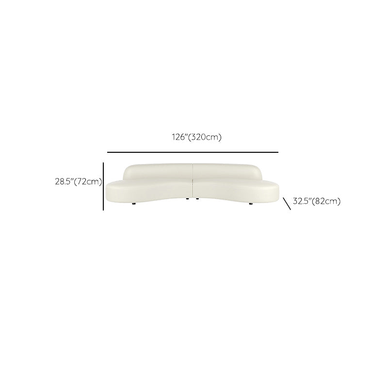 Scandinavian Beige Sectional Sofa with Tight Back Armless Sofa Clearhalo 'furn' 'furn_sectionals' 'Furniture' 'Living Room Furniture' 'Sectionals' 6567211