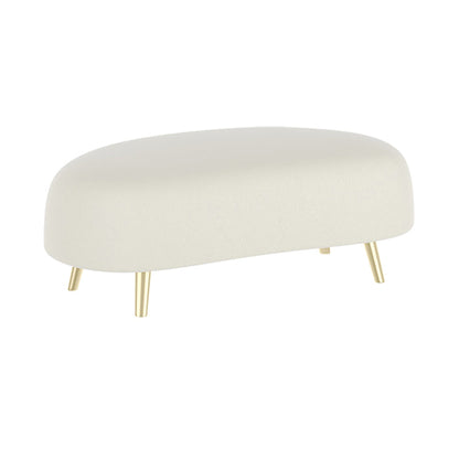 Scandinavian White Sectional Sofa with Tight Back in Pine Wood