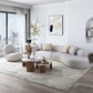Tuxedo Arm Sofa Cushions with Pillows Seating in White and Beige