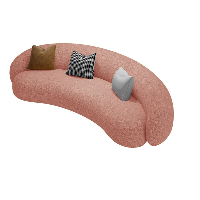 Tuxedo Arm Sofa with Pillows Cushions Standard Seating for Living Room Pink Clearhalo 'furn' 'furn_sofas' 'Furniture' 'Living Room Furniture' 'Sofa' 'sofas' 6567396