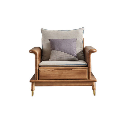 Country/Farmhouse sofa Fabric Living Room Rolled Arm Seating 35"L x 35"W x 39"H Clearhalo 'furn' 'furn_sofas' 'Furniture' 'Living Room Furniture' 'Sofa' 'sofas' 6567410