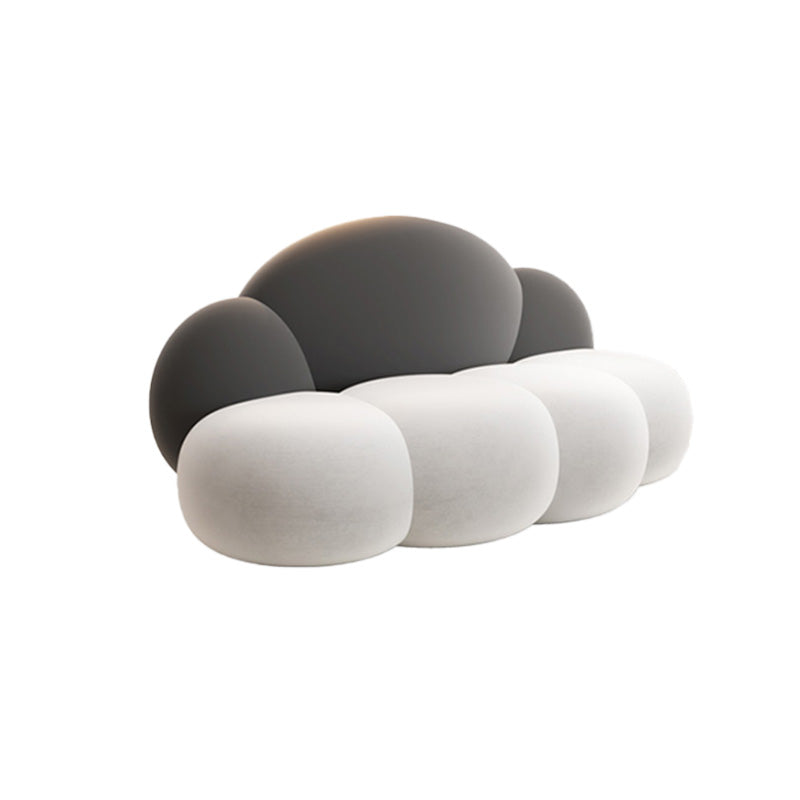 Armless Cushions Seating Standard Sofa in white for Bonus Room