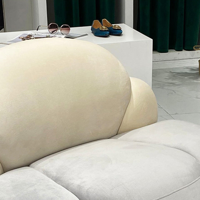 Armless Cushions Seating Standard Sofa in white for Bonus Room