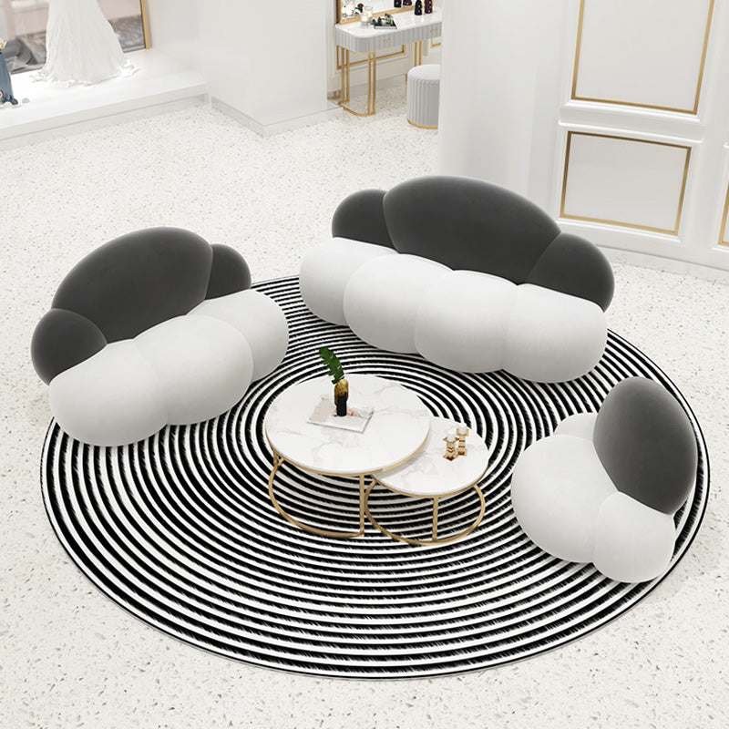 Coussins sans bras Sofa standard en blanc pour une salle bonus