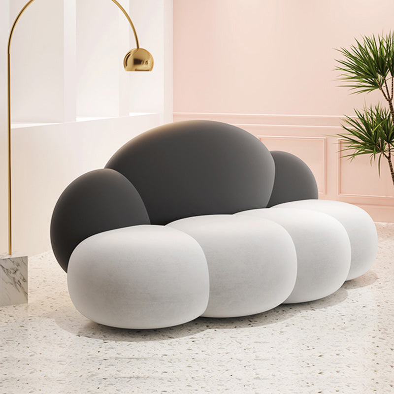 Armless Cushions Seating Standard Sofa in white for Bonus Room