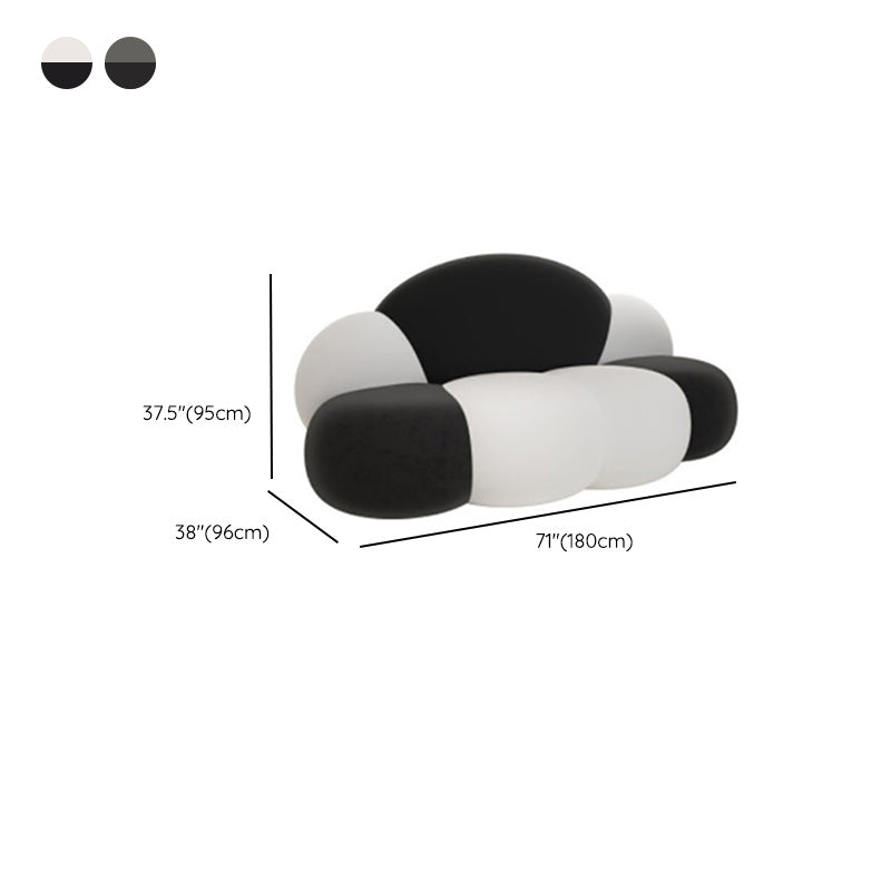 Armless Cushions Seating Standard Sofa in white for Bonus Room