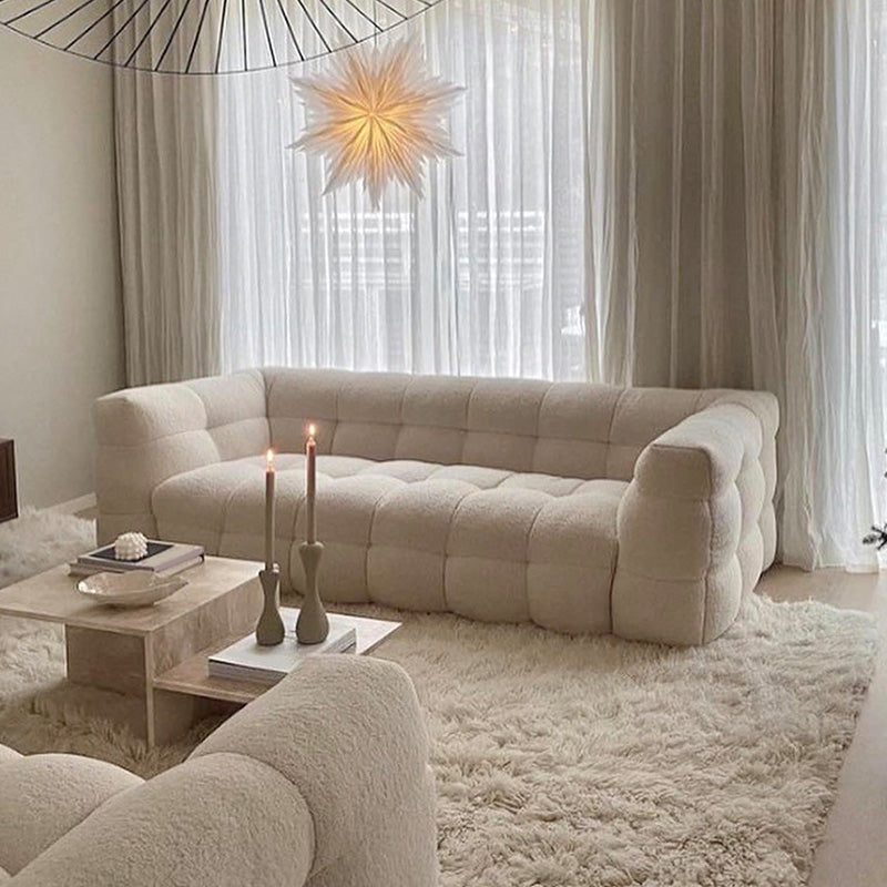 Biscuit Back Sofa Tuxedo Arm stoelen in Beige voor woonkamer