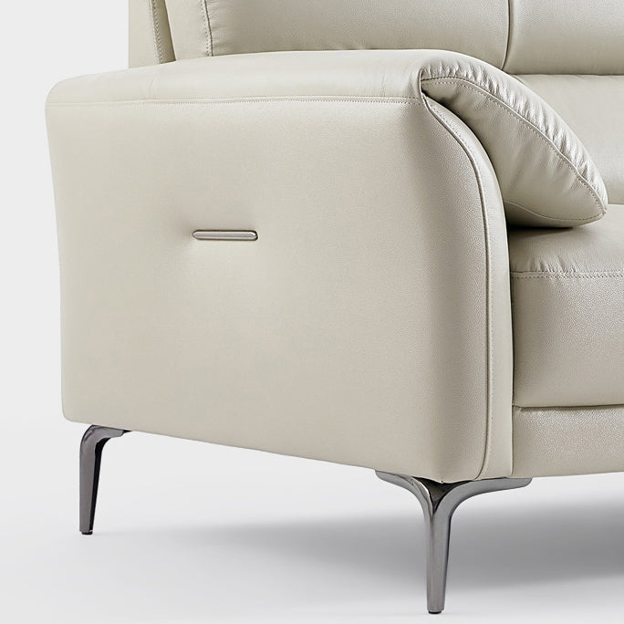 34"H Mission Craftsman Sectional Sofa Genuine Leather Sleeper Sectional Clearhalo 'furn' 'furn_sectionals' 'Furniture' 'Living Room Furniture' 'Sectionals' 6567618