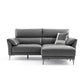 34"H Mission Craftsman Sectional Sofa Genuine Leather Sleeper Sectional 78"L x 63"W x 35"H Genuine Leather Dark Gray Clearhalo 'furn' 'furn_sectionals' 'Furniture' 'Living Room Furniture' 'Sectionals' 6567625