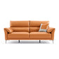 34"H Mission Craftsman Sectional Sofa Genuine Leather Sleeper Sectional 78"L x 37"W x 35"H Genuine Leather Orange Clearhalo 'furn' 'furn_sectionals' 'Furniture' 'Living Room Furniture' 'Sectionals' 6567630