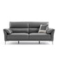 34"H Mission Craftsman Sectional Sofa Genuine Leather Sleeper Sectional 78"L x 37"W x 35"H Genuine Leather Dark Gray Clearhalo 'furn' 'furn_sectionals' 'Furniture' 'Living Room Furniture' 'Sectionals' 6567631