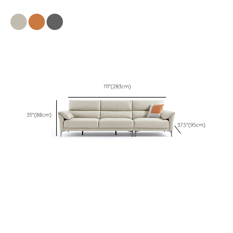 34"H Mission Craftsman Sectional Sofa Genuine Leather Sleeper Sectional Clearhalo 'furn' 'furn_sectionals' 'Furniture' 'Living Room Furniture' 'Sectionals' 6567633