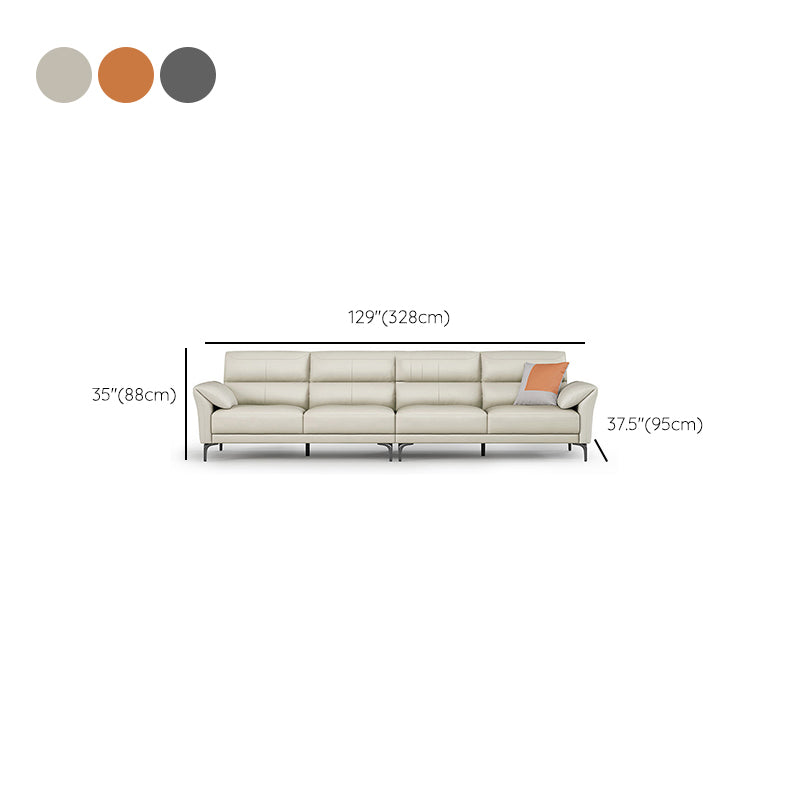 34"H Mission Craftsman Sectional Sofa Genuine Leather Sleeper Sectional Clearhalo 'furn' 'furn_sectionals' 'Furniture' 'Living Room Furniture' 'Sectionals' 6567634