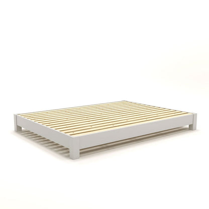 Solid Wood Standard Bed Contemporary Rubberwood Platform Bed with Legs