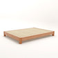 Solid Wood Standard Bed Contemporary Rubberwood Platform Bed with Legs